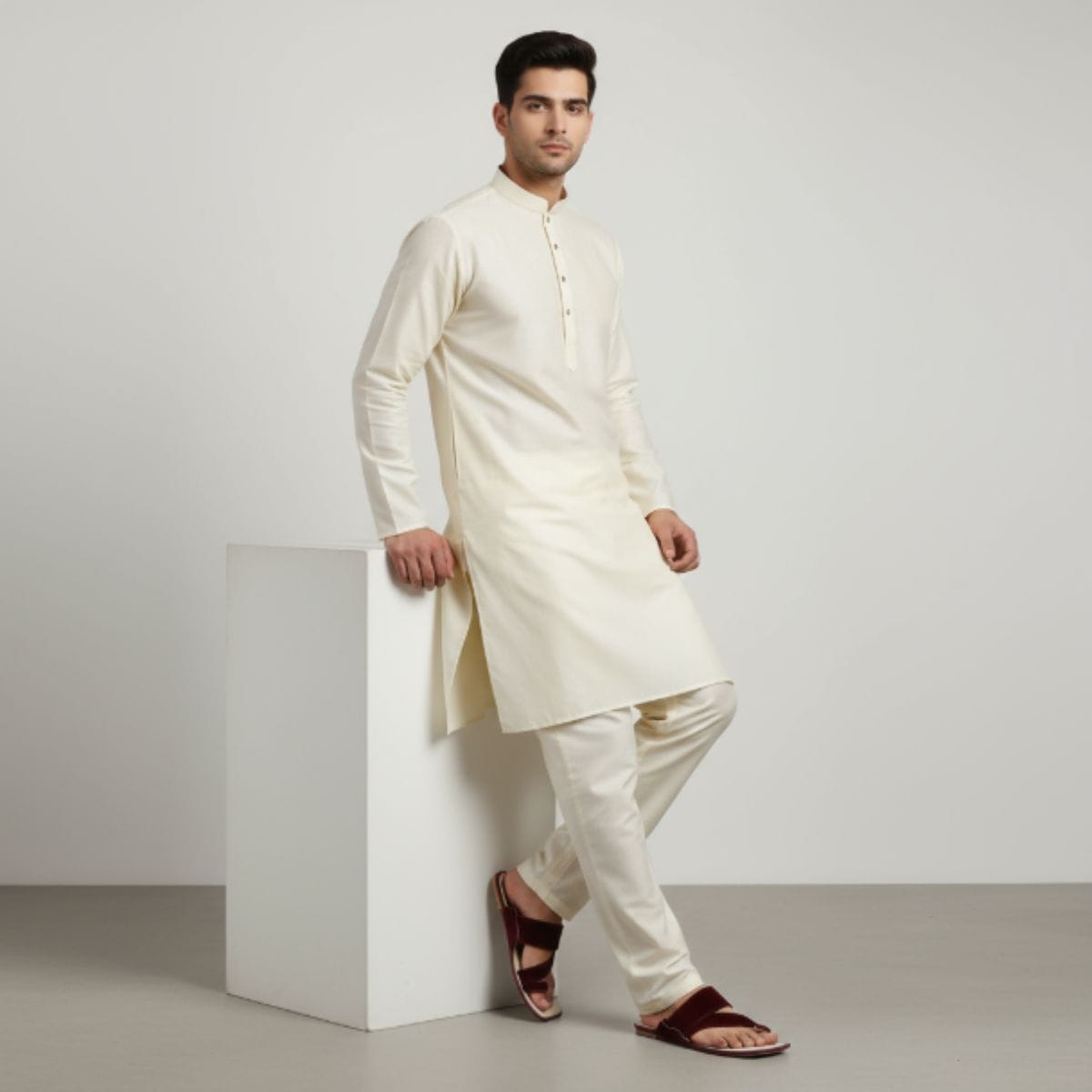 Men's Fancy Velvet Party Wear - Chappal - Image 5